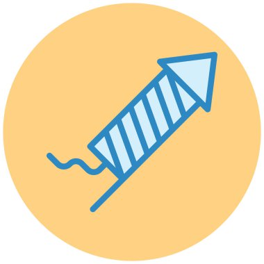 Havai fişekler. Web simgesi basit illüstrasyon