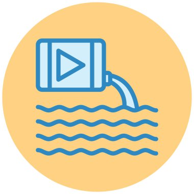 Su. Web simgesi basit illüstrasyon