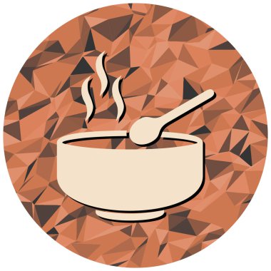 Havan ve tokmakla bir kase çorba.