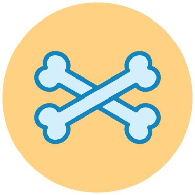 Kemikler. Web simgesi basit illüstrasyon