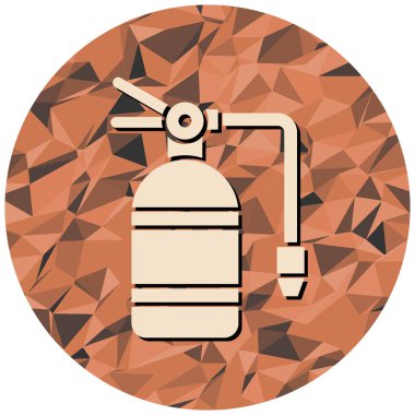 Yangın söndürme ikonu. Web için acil durum vektör simgelerinin düz çizimi