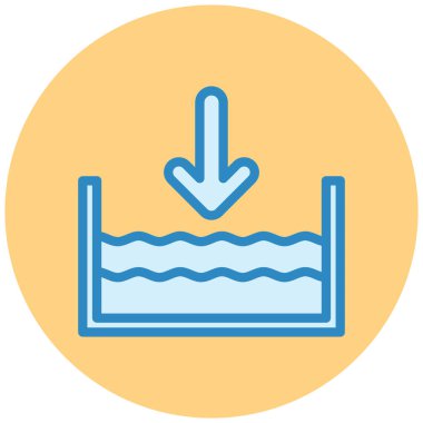 Dalgalar. Web simgesi vektör illüstrasyonu