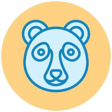 Ayı. Web simgesi basit illüstrasyon