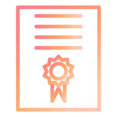 Sertifika modern ikon vektör illüstrasyonu 