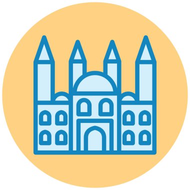 Bina. Web simgesi basit illüstrasyon