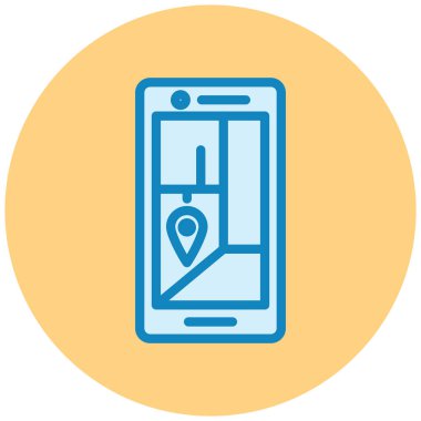 Cep telefonu. Web simgesi basit illüstrasyon