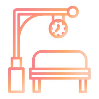 Tren Durdur Modern ikon vektör resimlemesi 