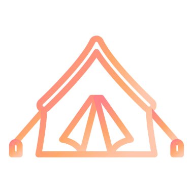 Çadır modern simge vektör illüstrasyonu 