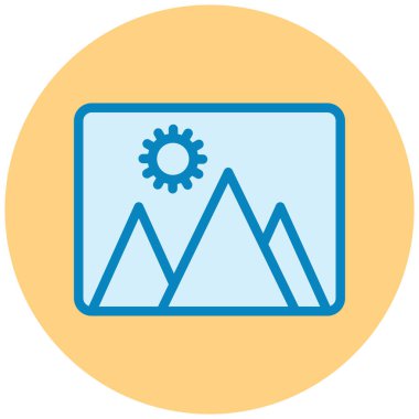 güzel dağ vektör simgesi