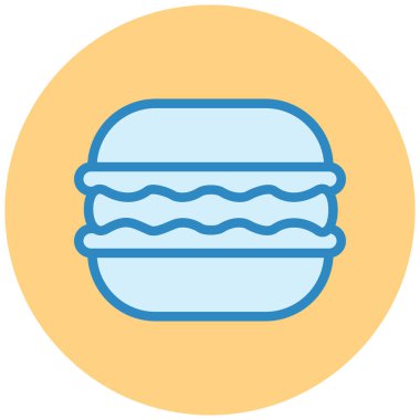 Hamburger. Web simgesi basit tasarım