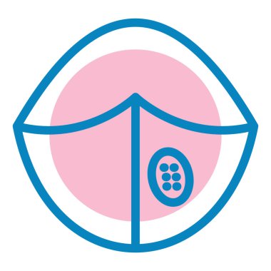 Maske. Web simgesi basit illüstrasyon