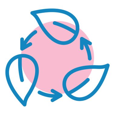 Geri dönüşüm vektör simgesi modern basit illüstrasyon