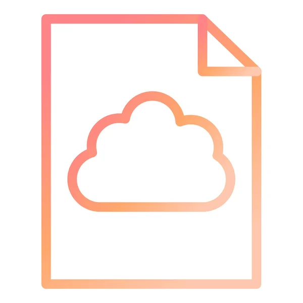 Cloud File Illustration Vectorielle Icône Moderne — Image vectorielle