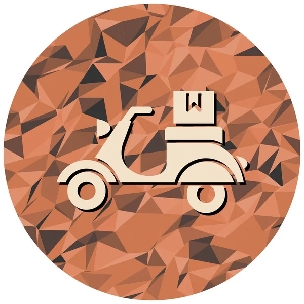 Bir teslimat motosikleti çizimi