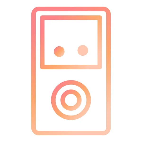 Music Player Web Icon Simple Illustration — Vettoriale Stock