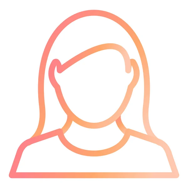 Ženský Avatar Webová Ikona Jednoduchá Ilustrace — Stockový vektor
