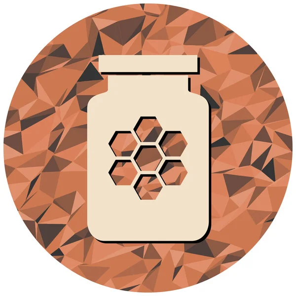 Βάζο Μέλι Εικονίδιο Επίπεδη Απεικόνιση Εικονίδια Διάνυσμα Μπουκάλι Σοκολάτας Για — Διανυσματικό Αρχείο
