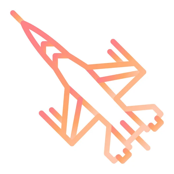 Kampfjet Web Symbol Einfache Illustration — Stockvektor