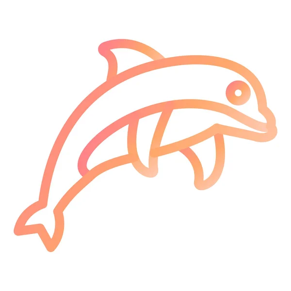 Delfín Icono Web Ilustración Simple — Vector de stock