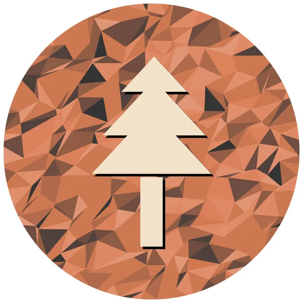 Bir ağaç simgesinin vektör illüstrasyonu