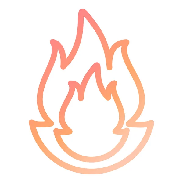 Vuur Web Icoon Eenvoudige Illustratie — Stockvector