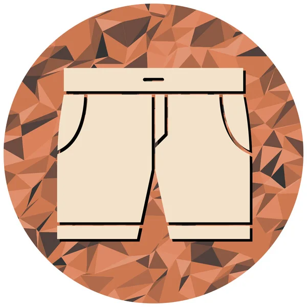 Icono Pantalones Cortos Diseño Plano — Vector de stock