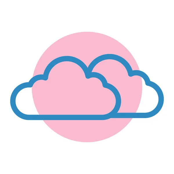 Wolke Web Symbol Einfache Illustration — Stockvektor