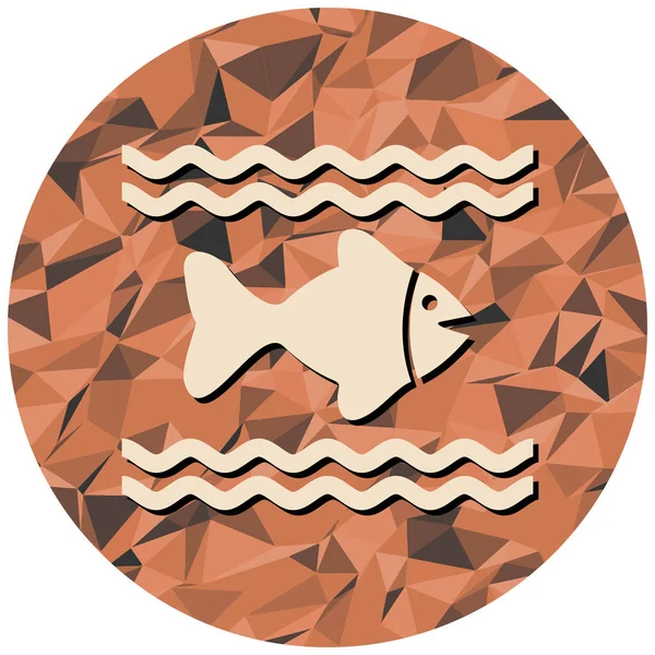 Balık. Web simgesi basit tasarım