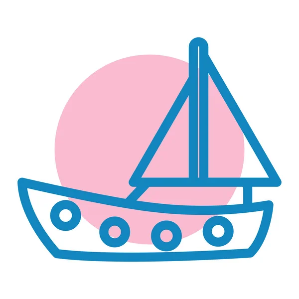 Boat Web Icon Simple Illustration — Stock Vector