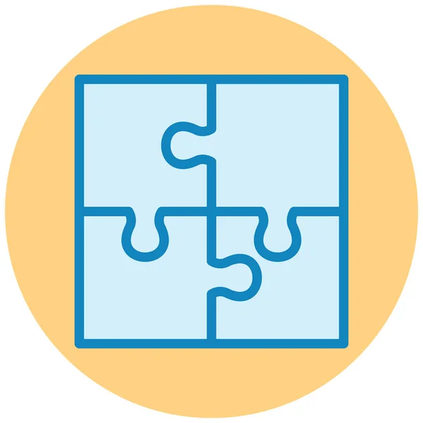 Puzzle Web Icon Design Semplice — Vettoriale Stock