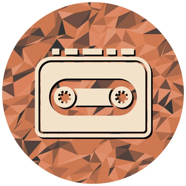 Kaset Ikonu Web Tasarımı Için Müzik Radyo Vektör Simgelerinin Düz — Stok Vektör