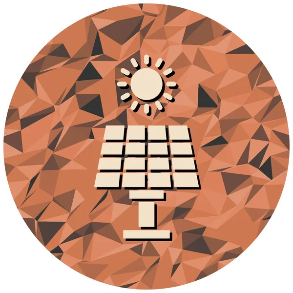 Güneş enerjisi ikonu. vektör illüstrasyonu