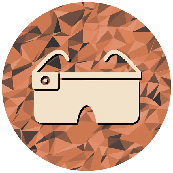 Güneş gözlüğü simgesi, vektör illüstrasyonuna yakın çekim