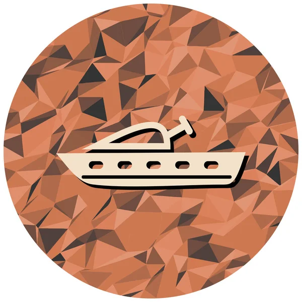Bir Tekne Simgesinin Vektör Illüstrasyonu — Stok Vektör