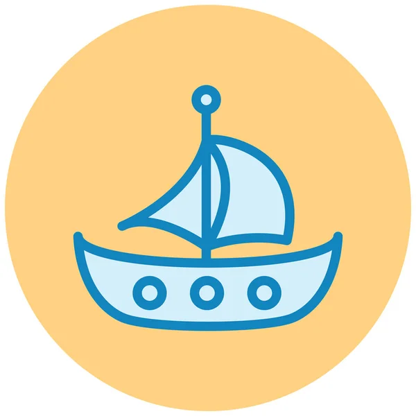 Velero Icono Web Ilustración Simple — Archivo Imágenes Vectoriales