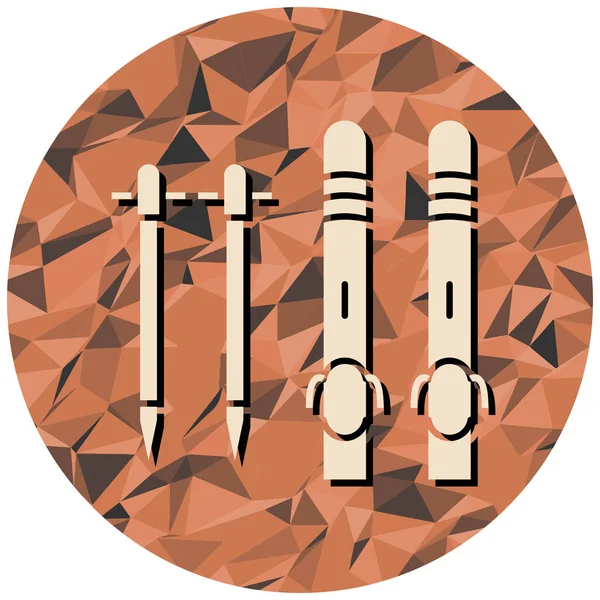 Kayağın vektör illüstrasyonu 