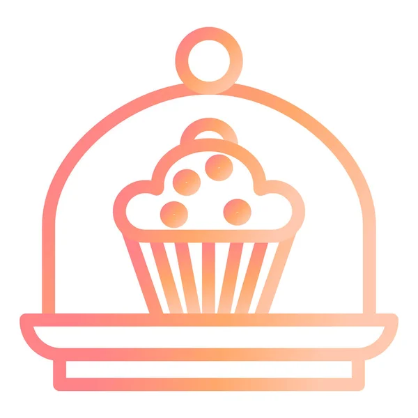 Cake Dome Moderna Ícone Vetor Ilustração — Vetor de Stock