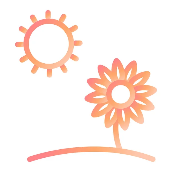 Sol Icono Web Ilustración Simple — Archivo Imágenes Vectoriales