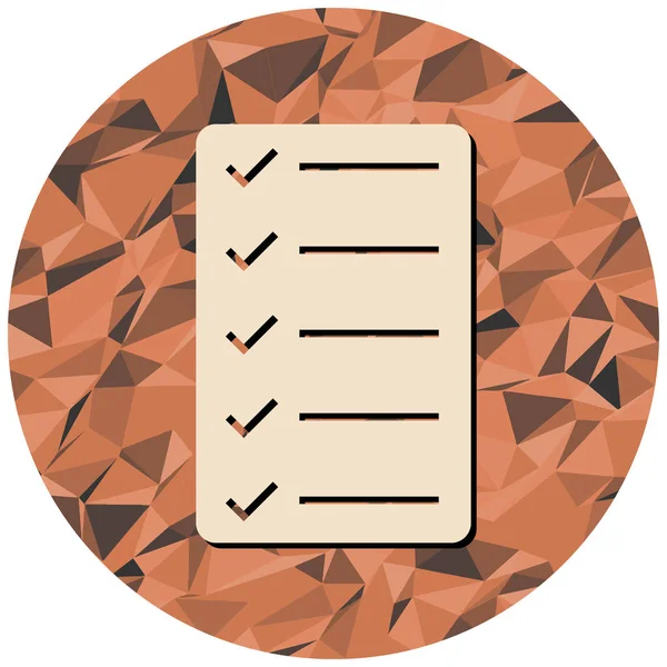 Bir kontrol listesinin düz dizaynının vektör çizimi