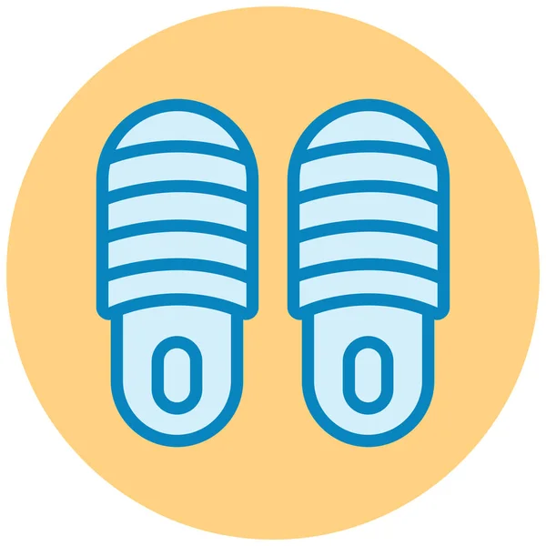 Slippers Web Icon Simple Illustration — Stock Vector