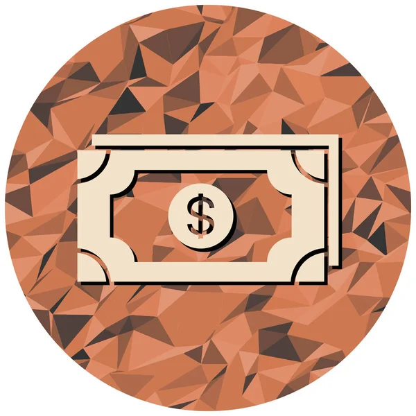 Dollar Icône Web Illustration Simple — Image vectorielle