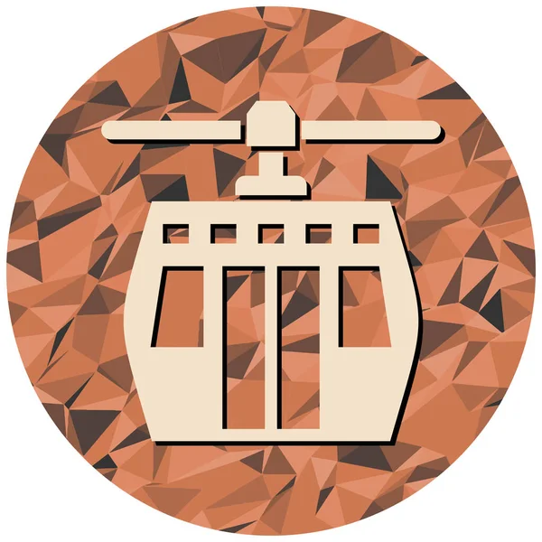 Bir tren simgesinin vektör illüstrasyonu