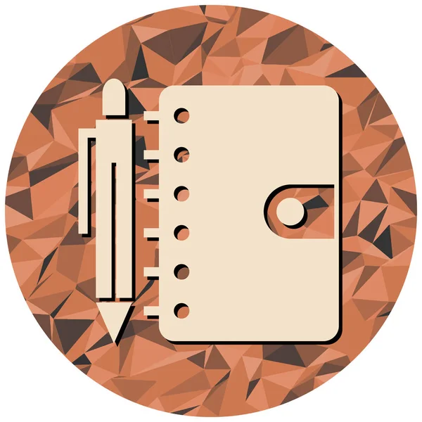 Defter ve kalem simge vektör çizim