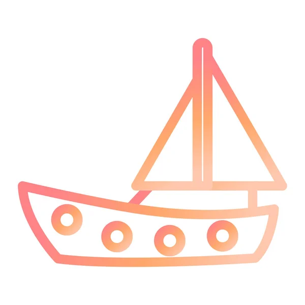 Yacht Icône Web Illustration Simple — Image vectorielle