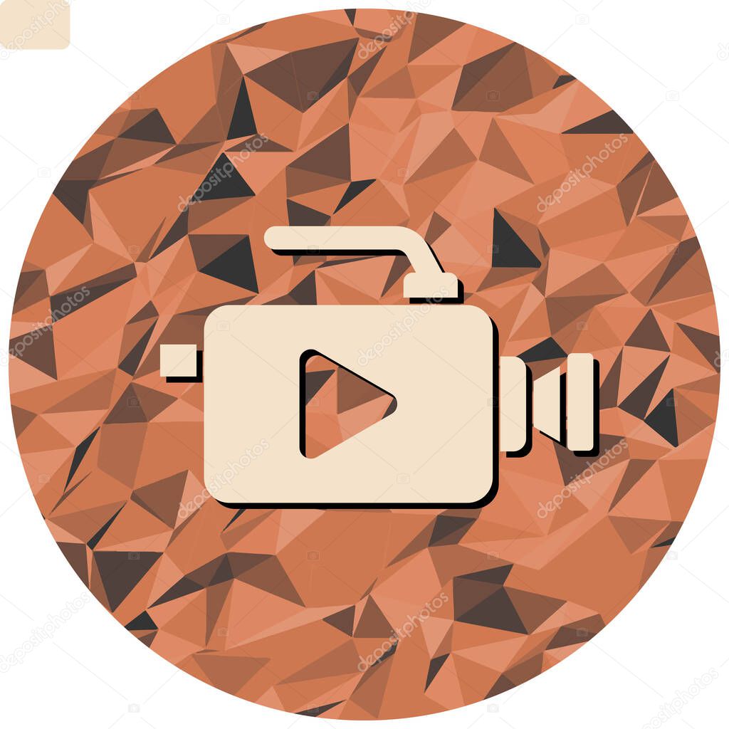 video camera icon. flat illustration of movie film vector icons for web design