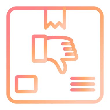 Ürün simgesi, vektör illüstrasyonu gibi değil