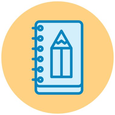 notepad simgesi, vektör illüstrasyonu basit tasarım