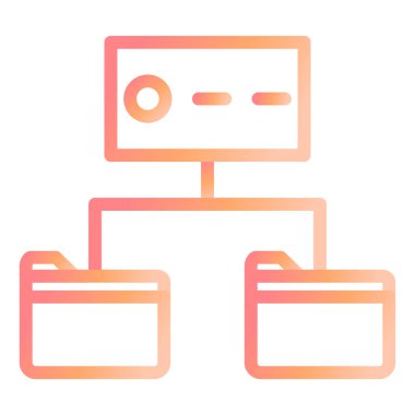 Dosya sunucu. Web simgesi basit illüstrasyon