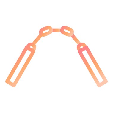 Nunchaku modern simge vektör çizimi 