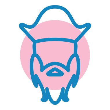 korsan simgesi, vektör illüstrasyonu basit tasarım